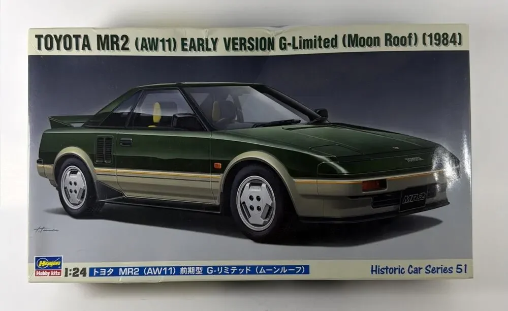 Hasegawa 1/24 Toyota MR2 (AW11) Early Version G-Limited Moon Roof Model Kit
